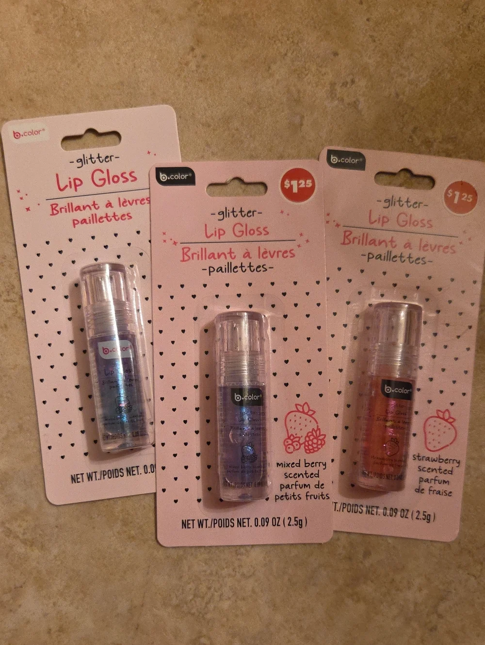 3 Glitter Lip Gloss